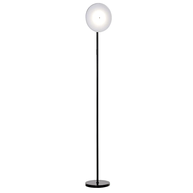 Candeeiro de pé led 18w/1800 lm com 3 brilhos ajustáveis ecrã giratório e base de metal candeeiro de leitura moderno para sala de estar dormitório ø28×171,5cm preto