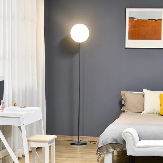 Candeeiro de pé led 18w/1800 lm com 3 brilhos ajustáveis ecrã giratório e base de metal candeeiro de leitura moderno para sala de estar dormitório ø28×171,5cm preto
