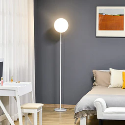 Candeeiro de pé led 18w/1800 lm com 3 brilhos ajustáveis ecrã giratório e base de metal candeeiro de leitura moderno para sala de estar dormitório ø28×171,5cm branco