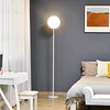 Candeeiro de pé led 18w/1800 lm com 3 brilhos ajustáveis ecrã giratório e base de metal candeeiro de leitura moderno para sala de estar dormitório ø28×171,5cm branco