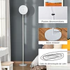 Candeeiro de pé led 18w/1800 lm com 3 brilhos ajustáveis ecrã giratório e base de metal candeeiro de leitura moderno para sala de estar dormitório ø28×171,5cm branco