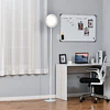 Candeeiro de pé led 18w/1800 lm com 3 brilhos ajustáveis ecrã giratório e base de metal candeeiro de leitura moderno para sala de estar dormitório ø28×171,5cm branco