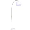 Lâmpada de pé ajustável em altura 130-180cm interruptor de pé Bulbo E27 máx. 40 W tela giratória 360° 94x30x130-180 cm branco