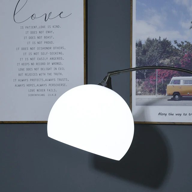 Lâmpada de pé ajustável em altura 130-180cm interruptor de pé Bulbo E27 máx. 40 W tela giratória 360° 94x30x130-180 cm branco