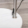 Lâmpada de pé ajustável em altura 130-180cm interruptor de pé Bulbo E27 máx. 40 W tela giratória 360° 94x30x130-180 cm branco