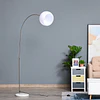 Lâmpada de pé ajustável em altura 130-180cm interruptor de pé Bulbo E27 máx. 40 W tela giratória 360° 94x30x130-180 cm branco