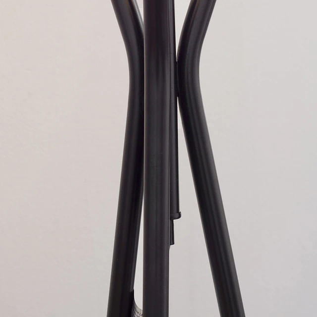 Candeeiro de pé para sala de estar com tripé de metal ecrã de tecido suporte para lâmpada e27 máx. 40w e interruptor de pé desenho moderno para dormitório 50x50x170cm branco e preto