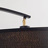 Candeeiro de pé em forma de arco moderno com ecrã suspenso de tecido suporte para lâmpada e27 máx.40w para sala de estar dormitórios estúdio 100x43x177cm preto
