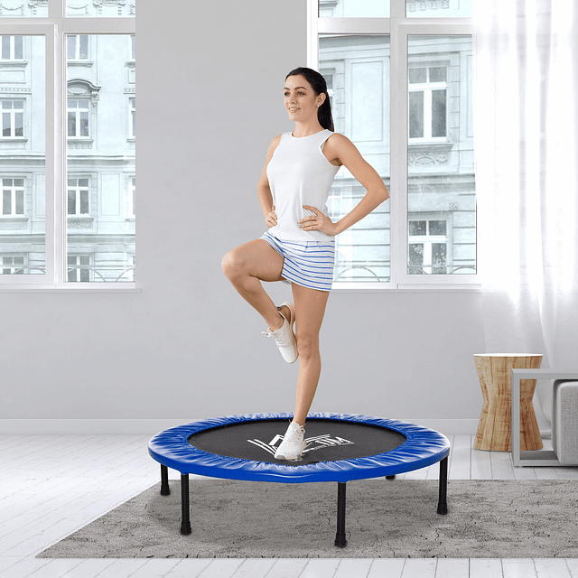 Cama elástica fitness ø100cm trampolim de aço com 36 molas p
