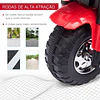 Motocicleta elétrica infantil com 3 rodas triciclo a bateria 6v para crianças de 18-36 meses com farol buzina 72x57x56cm vermelho