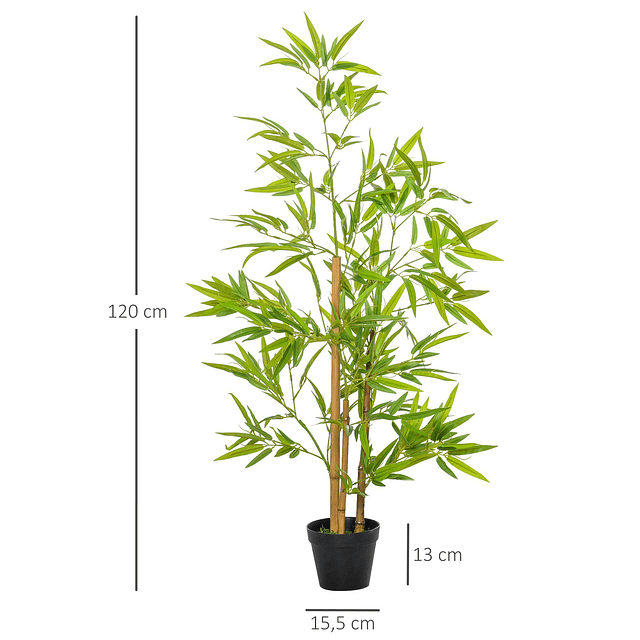 Planta de bambú artificial no vaso 120cm planta artificial d