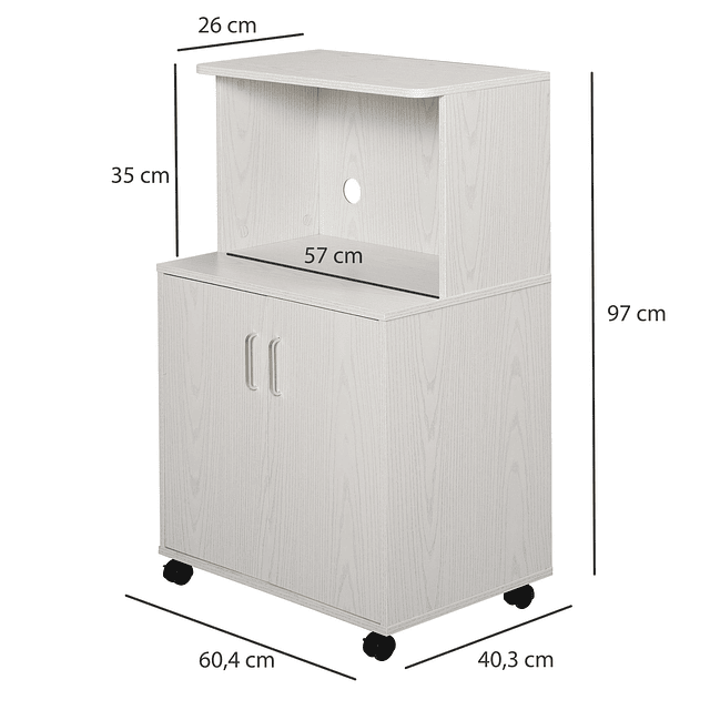 Aparador auxiliar para microondas armário de cozinha baixo c