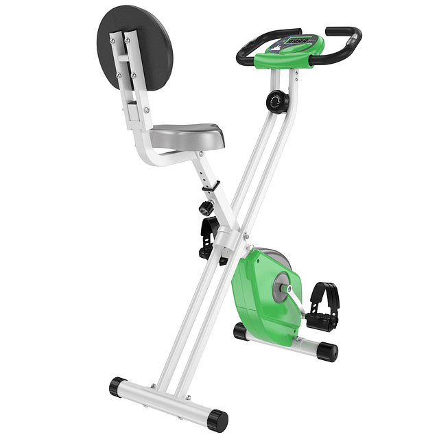 Bicicleta estática para exercícios profissionais Altura ajustável 43x97x109 cm Verde