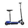Trotinete eléctrica dobrável e-scooter bateria 120 w guiador assento ajustável travão pé de apoio azul 78x40x96 cm
