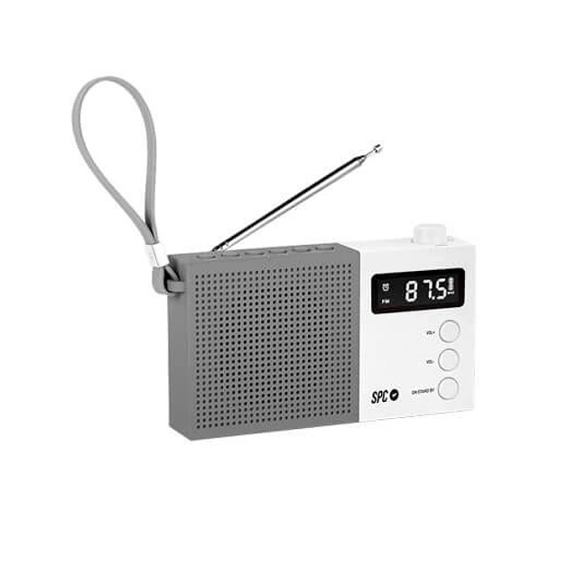 RÁDIO-RELÓGIO SPC JETTY MAX BRANCO TELA DIODO EMISSOR DE LUZ/RELÓGIO/ALARME/FM/50 ESTAÇÕES/AUX IN 4578B