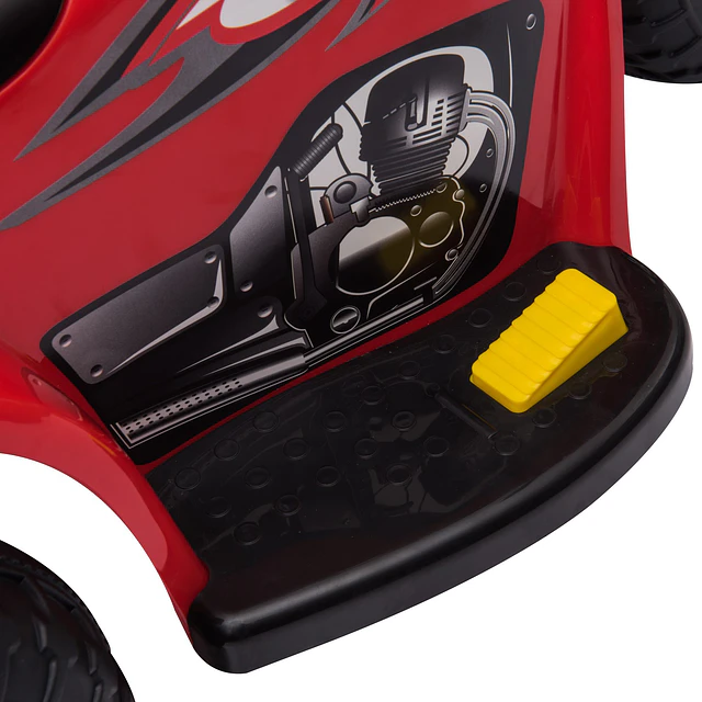 Mota Elétrica para Crianças de 18-36 Meses Motocicleta Infantil com 3 Rodas e Bateria 6V com Música Buzina Farol Baú 80x35x54cm Vermelho