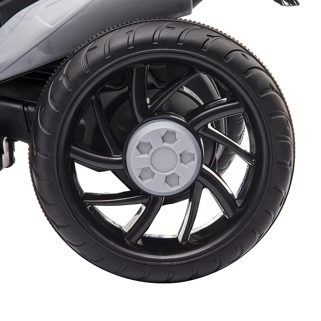 Motocicleta Elétrica Infantil com 3 Rodas para Crianças acima de 3 anos Triciclo com Pedal para Crianças Bateria 6V com Luzes Música Pneus Largos 86x42x52cm Vermelho