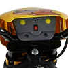 Mota elétrica infantil para crianças acima de 3 anos com bateria recarregável 6v e rodinhas de apoio 102x53x66 cm amarelo