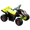 Quadriciclo bateria 6v mota elétrica para crianças acima de 18 meses velocidade 2,5km/h carga máx 20kg sons luzes e carregador incluido 66x43x43 preto e amarelo