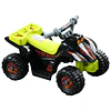 Quadriciclo bateria 6v mota elétrica para crianças acima de 18 meses velocidade 2,5km/h carga máx 20kg sons luzes e carregador incluido 66x43x43 preto e amarelo