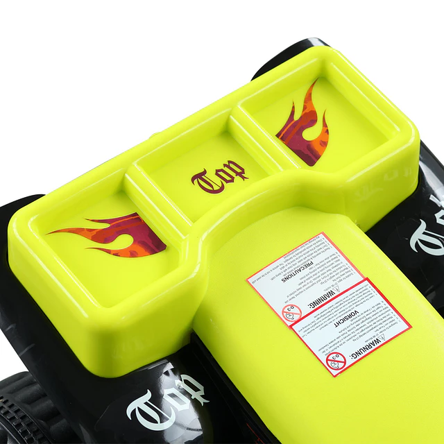 Quadriciclo bateria 6v mota elétrica para crianças acima de 18 meses velocidade 2,5km/h carga máx 20kg sons luzes e carregador incluido 66x43x43 preto e amarelo