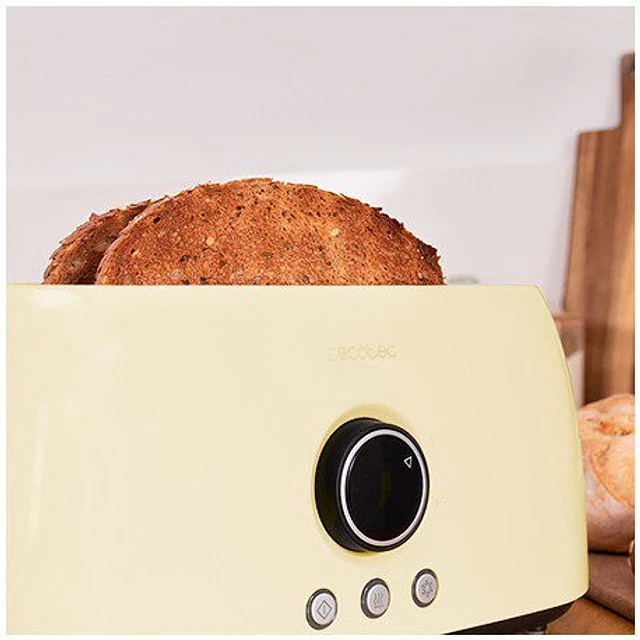 Torradeira ClassicToast 15000 Yellow Extra Double Cecotec