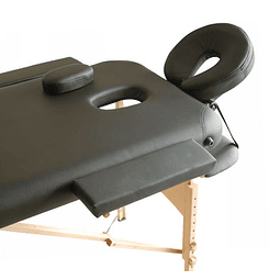 Marquesa dobrável e portátil de madeira acolchoada para fisioterapia esporte 182x60cm preta