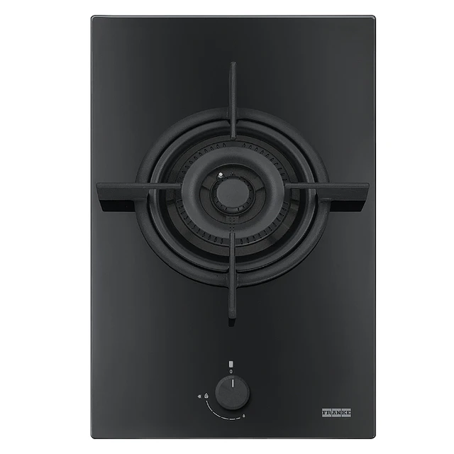 Placa de Gás Crystal FHCR 301 1TC HE BK C Preto 31cm