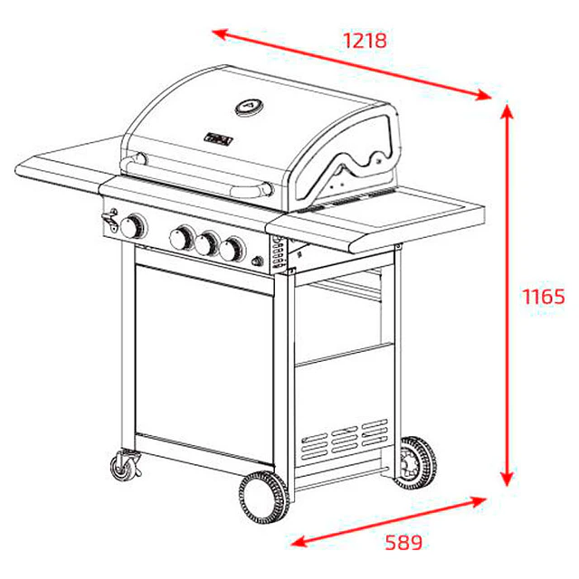 Churrasqueira a gás Teka BBQ3100GSS