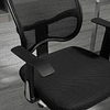 Cadeira de escritório giratória ergonômica com altura ajustável função de inclinação apoio para a cabeça e suporte lombar 63x62x109-117cm preto