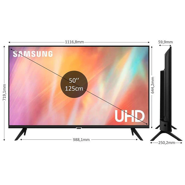 TV 4K 125cm - 50'' Samsung UE50AU7025KXXC
