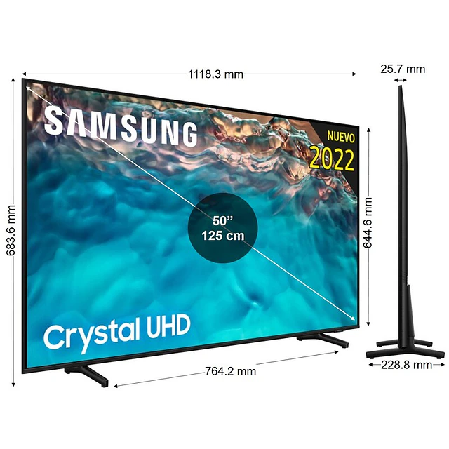 TV 4K 125cm - 50'' Samsung UE50BU8000KXXC