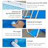 Piscina desmontável tubular 440x240x122cm piscina retangular de exterior com purificador 4.000l/h mangueiras de comprimento 100cm e estrutura de aço azul