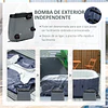 Spa insuflável quadrado para 4-6 pessoas 930l jacuzzi insuflável 180x180x68cm com 108 jatos de massagem aquecimento controlo remoto filtro e tapete para exterior azul