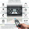 Spa insuflável redondo para 4-6 pessoas 950l jacuzzi insuflável ø195x68cm com 108 jatos de massagem aquecimento controle remoto filtro e tapete para exteriores azul