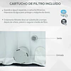 Spa insuflável redondo para 4-6 pessoas 950l jacuzzi insuflável ø195x68cm com 108 jatos de massagem aquecimento controle remoto filtro e tapete para exteriores azul
