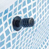 Piscina desmontável tubular 440x240x122cm piscina retangular de exterior com purificador 4.000l/h mangueiras de comprimento 100cm e estrutura de aço cinza