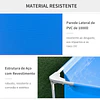Piscina desmontável tubular 291x190x75cm com depuradora de cartucho piscina retangular de exterior para adultos e crianças 3600l azul
