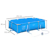 Piscina desmontável tubular 252x152x65cm com depuradora de cartucho piscina retangular de exterior para adultos e crianças 3600l azul
