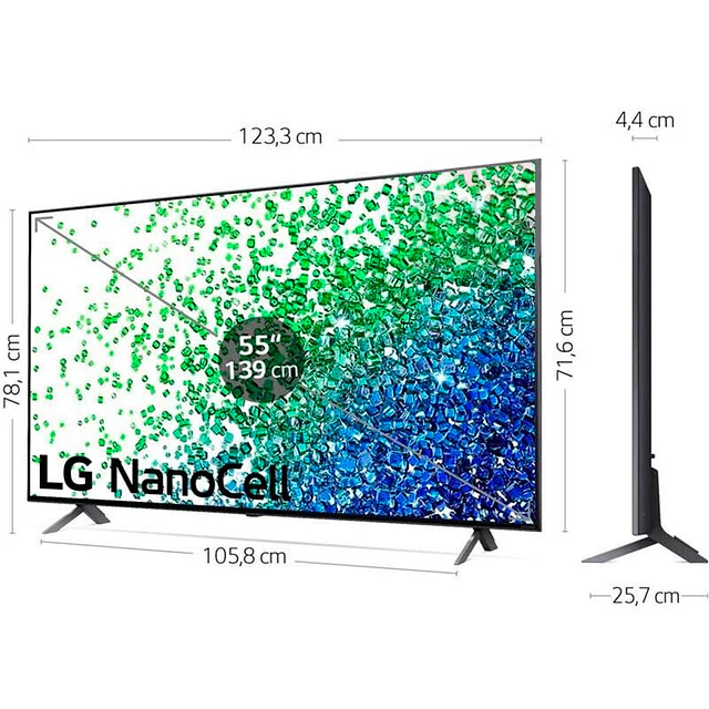 TV NanoCell 4K 138cm - 55'' LG 55NANO806PA
