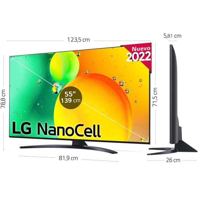 TV NanoCell 4K 138cm - 55'' LG 55NANO766QA