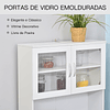 Armário de cozinha com prateleiras internas ajustáveis ​​e gaveta 80x48x170 cm Branco