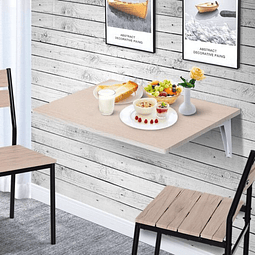 Mesa dobrável de parede mesa auxiliar suspensa para cozinha sala de jantar 60x40x20cm madeira natural