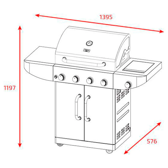 Churrasqueira a gás Teka BBQ4100GSS