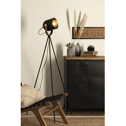  Candeeiro de tripé modelo “action’ e27 136cm cor preta