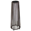 Candeeiro de Pé de Vime de Energia Solar com LED 1,5 W Interruptor de Controle Automático de Luz Decoração Exterior Ø21,5x61cm Marrom