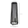 Candeeiro de chão de vime alimentado a energia solar com led 1,5 w interruptor de controle automático de luz decoração exterior ø21,5×61 cm preto