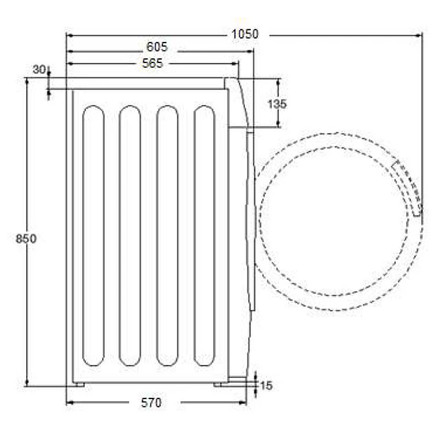 Máquina de lavar 8Kg Fagor 4FE8614X
