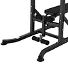 Estação de Musculação Torre de Treinamento Altura Ajustável com Barra de Flexões e Banco Dobrável para Fitness em Casa Academia Carga 150kg 99x178x230cm Preto