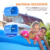 Piscina Inflável Retangular 1300 Litros 262x176x56cm para 1-2 Pessoas Piscina Insuflável para Adultos e Crianças para Jardim Pátio Exterior Azul